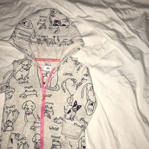 Carter’s Puppy-Print One-Piece Sweatsuit
